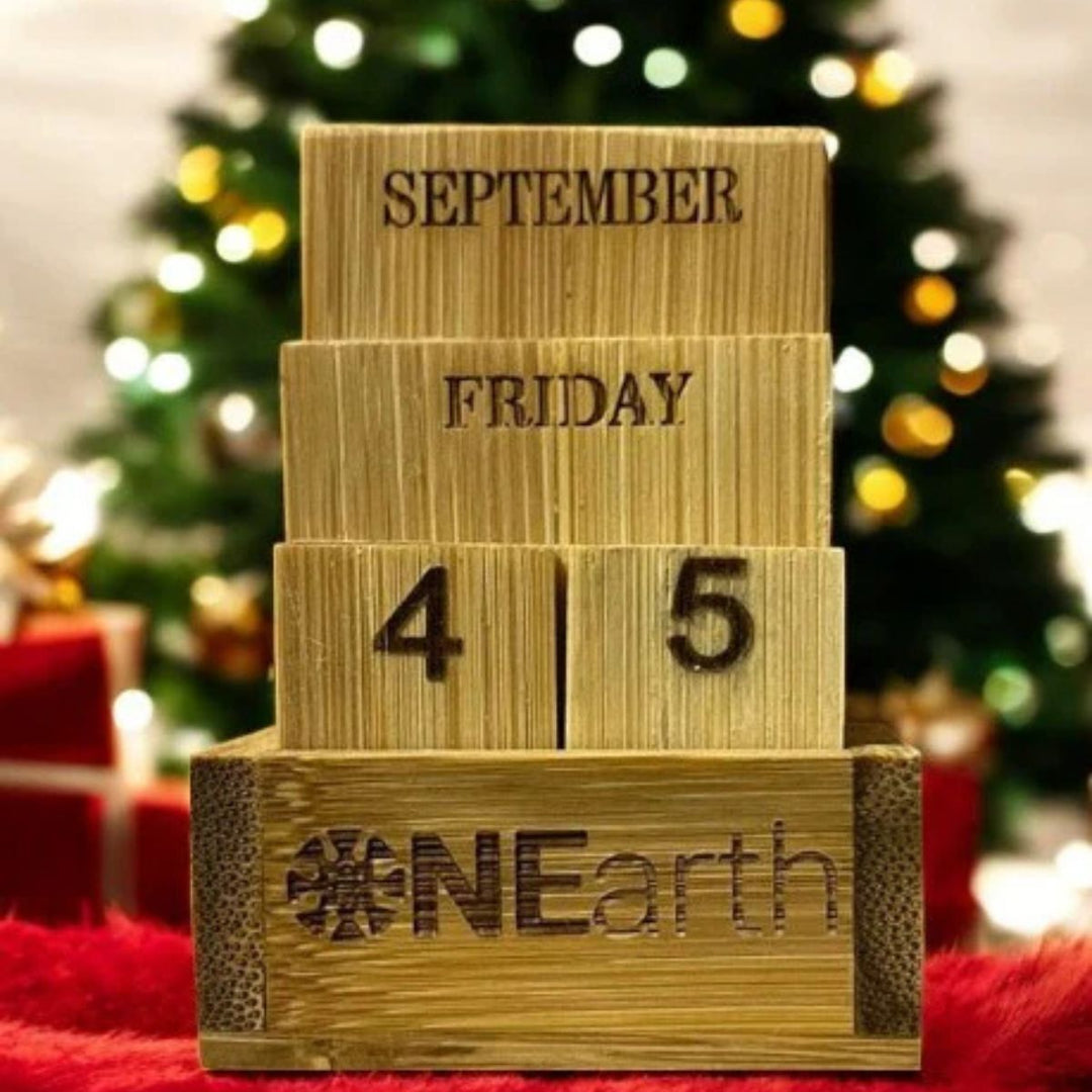Bamboo Table Calendar | Hand-Crafted | Timeless Blend of Style and Utility
