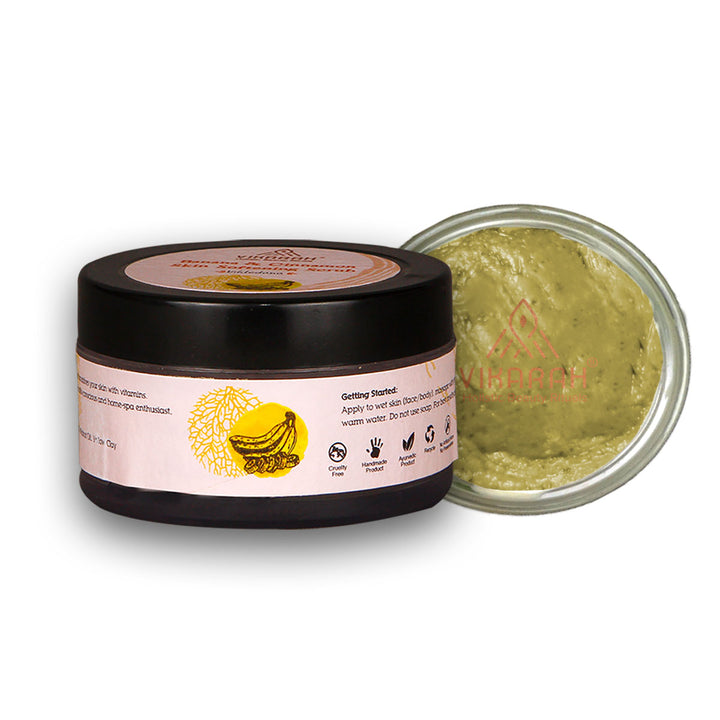 Banana & Cinnamon Softening Skin Scrub | Restorative for Sensitive Dry Skin / Lips | 40 GM 