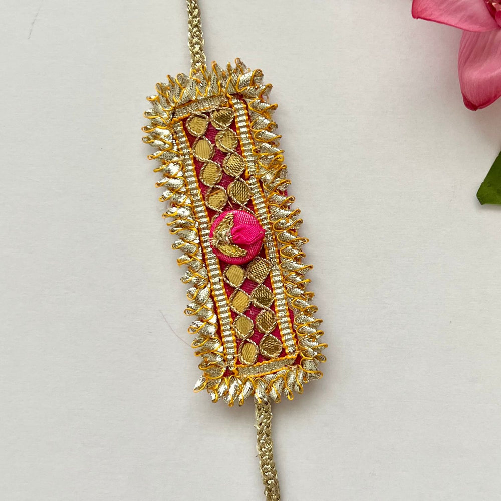 Bandhan Gota Patti Rakhi | Designer Handmade Rakhi | Red & Golden