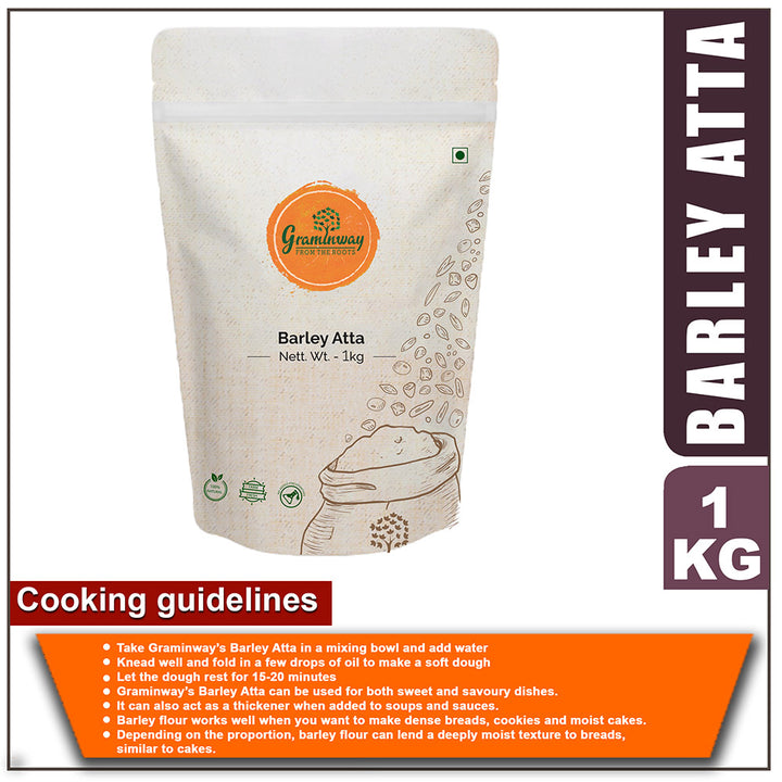 Barley Atta | Fibrous & Organic | Traditional Mill Grind | Weight Manager | 1 KG