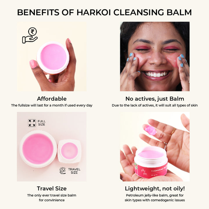 Zero Active Ingredient Cleansing Balm | 15 Usage | Vegan | Travel Pack | 8 GM