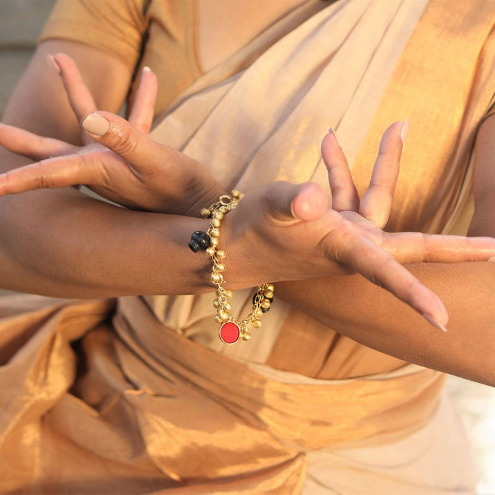 Bharatnatyam Inspired Bracelet | Hand-Crafted | Conceptual Brass Jewellery