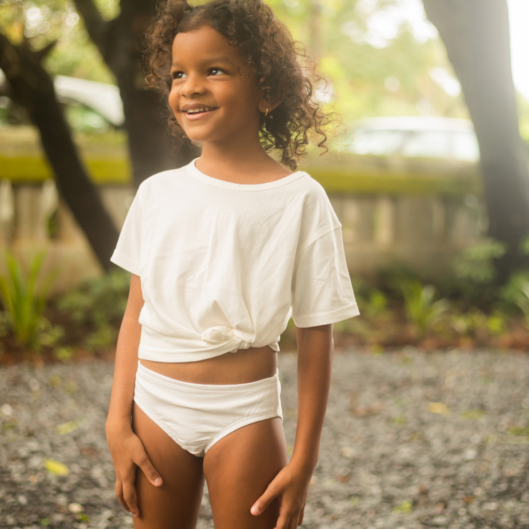 Girl's Organic Cotton Hipster Underwear | Kids | Soft & Comfortable | Chemical-Free