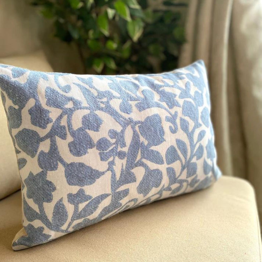 Blue Cotton Cushion Cover | Sophisticated Living Room Decor | Pack Of 2