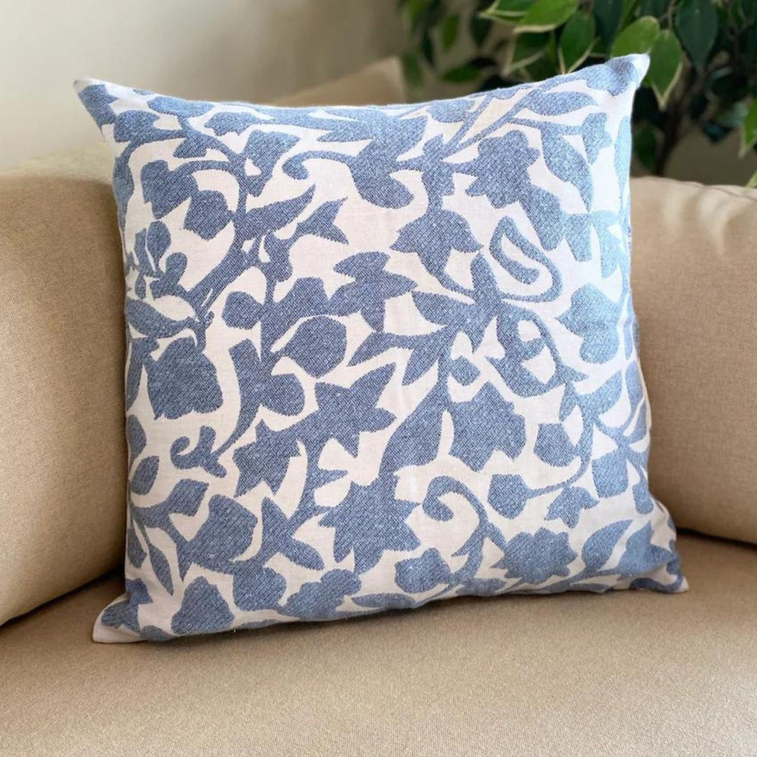 Blue Cotton Cushion Cover | Sophisticated Living Room Decor | Pack Of 2