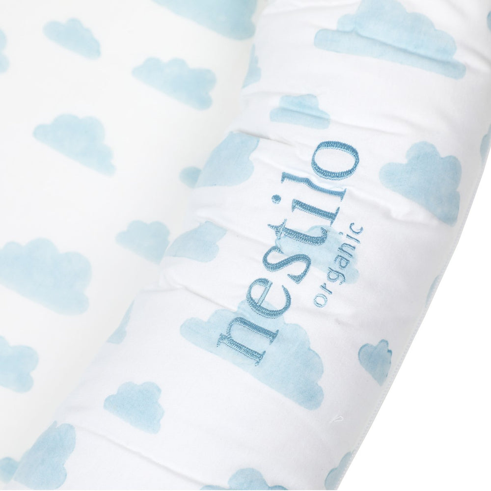 Blue Printed Cloud Mattress For Babies | Soft Cotton | Nursery Essential