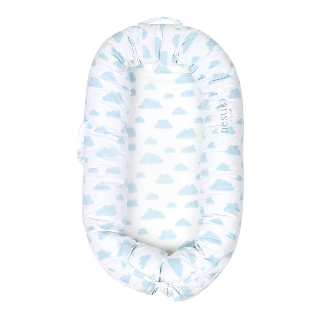 Blue Printed Cloud Mattress For Babies | Soft Cotton | Nursery Essential
