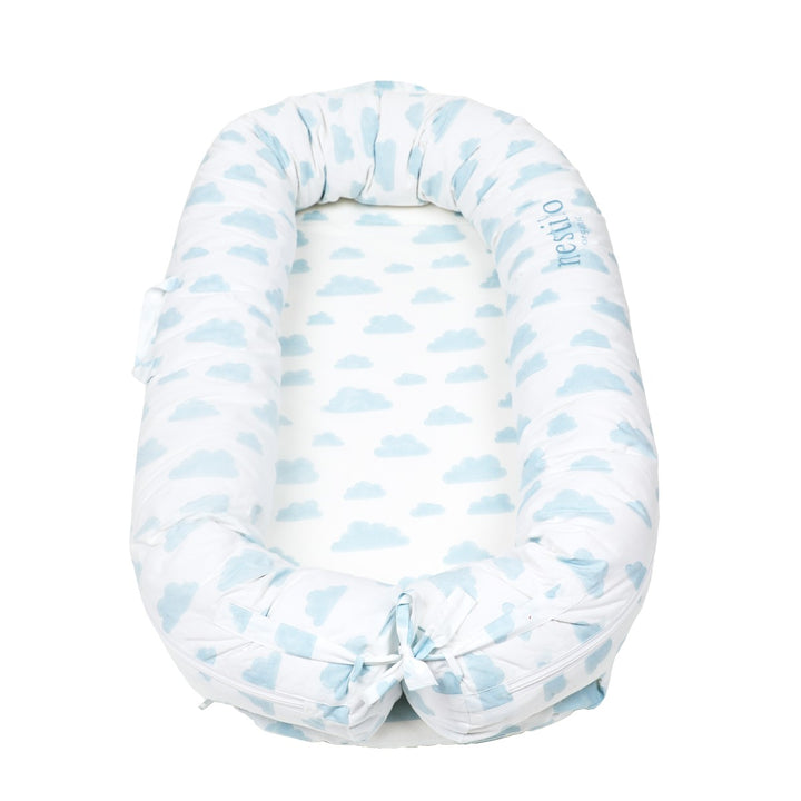 Blue Printed Cloud Mattress For Babies | Soft Cotton | Nursery Essential
