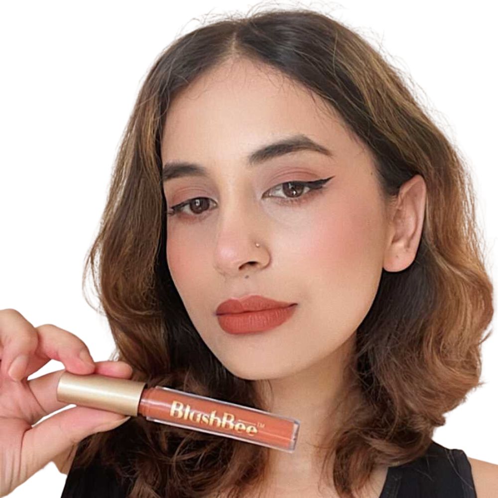 Almond Brown Liquid Lipstick | Smudge-Proof | Long-Lasting | Natural | 15 ML