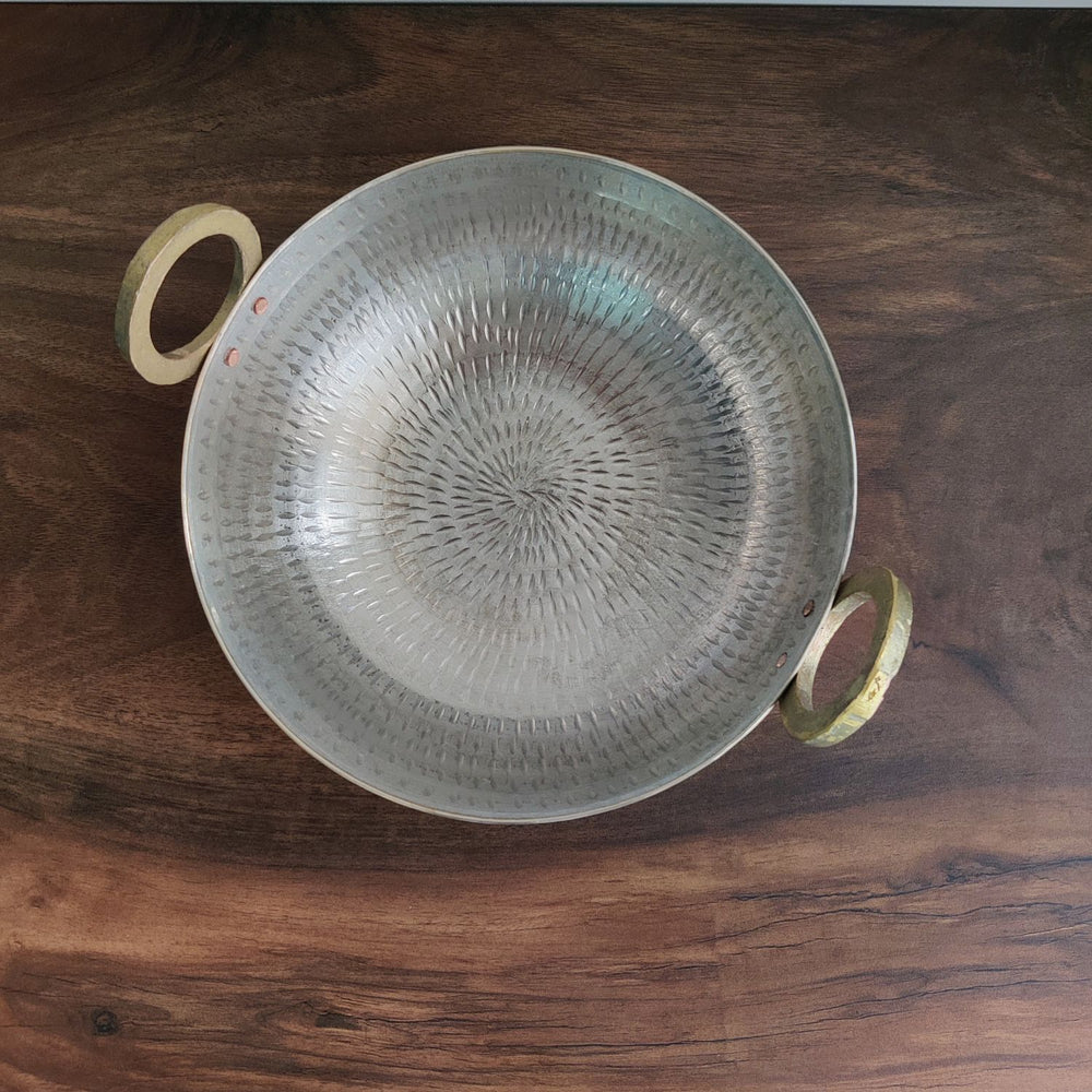Brass Kadhai | Indian Traditional Cookware | Healthful Cooking Option | 8 Inches