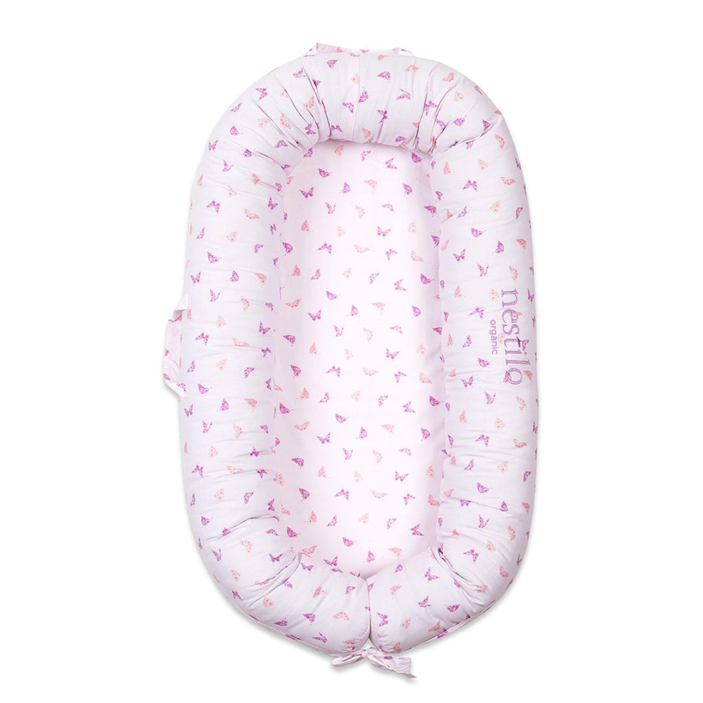 Butterfly Kisses Purple Mattress For Babies | Soft Cotton | Sleep Essential