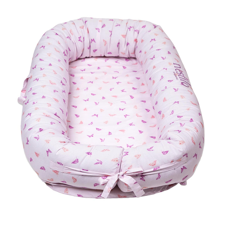 Butterfly Kisses Purple Mattress For Babies | Soft Cotton | Sleep Essential