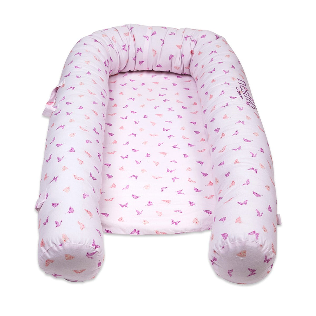 Butterfly Kisses Purple Mattress For Babies | Soft Cotton | Sleep Essential