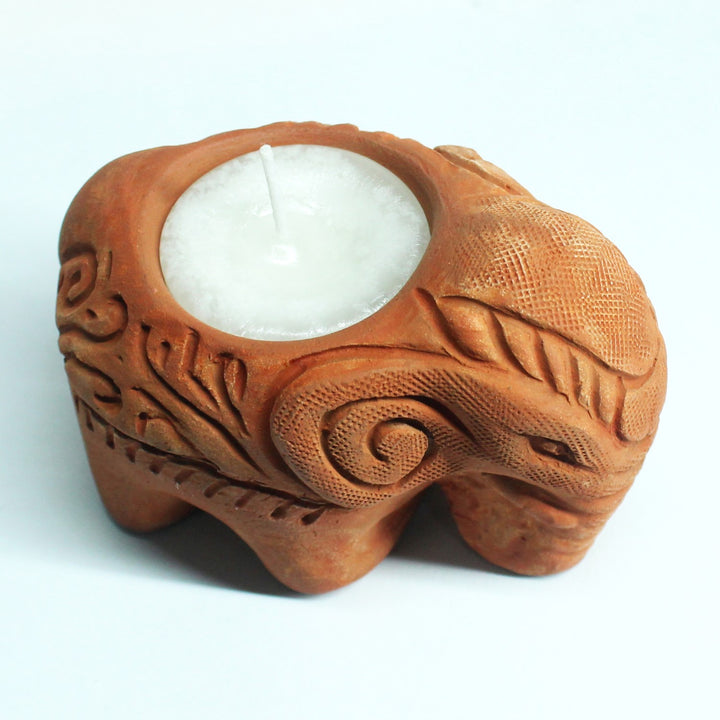 Elephant Decorative Diya | Terracotta Clay Craft  | Festive Pack Of 6