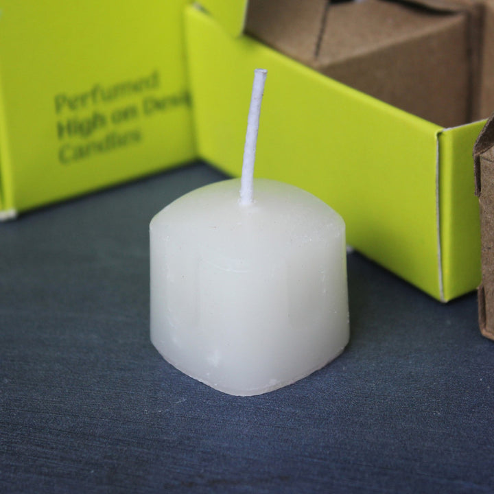 Square Shape Designer Votive Candles | Aromatic | Hand-Crafted | Set of 24