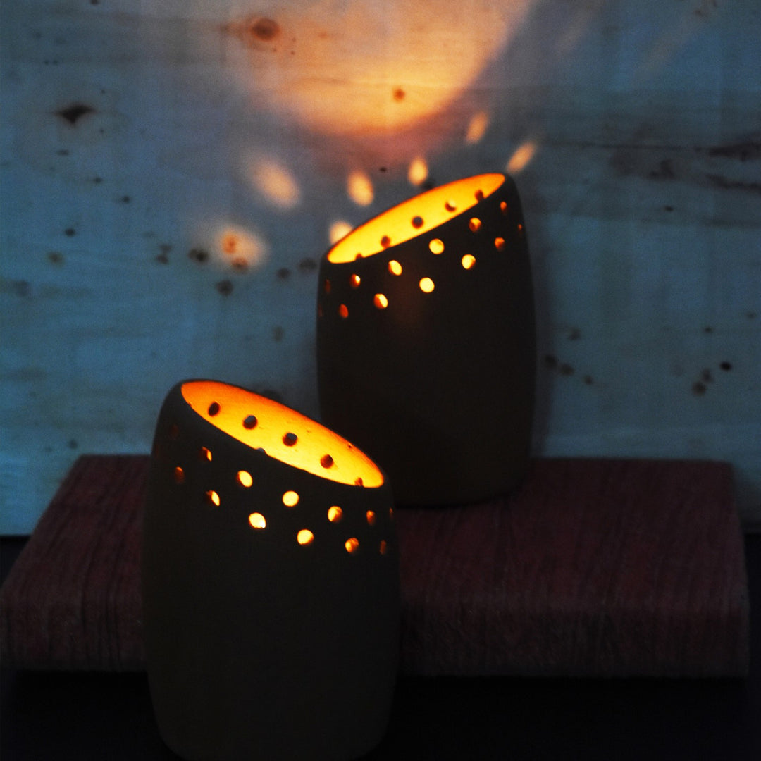 Ethnic Handcrafted Terracotta Bud Candle Holder Pot | Gift Set of 2