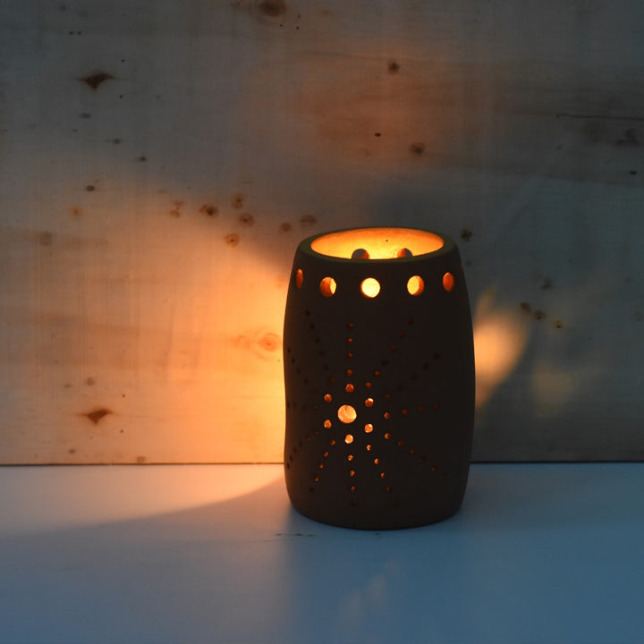 Terracotta Tealight Candle Holder Pot | Handcrafted | Gift Set of 2