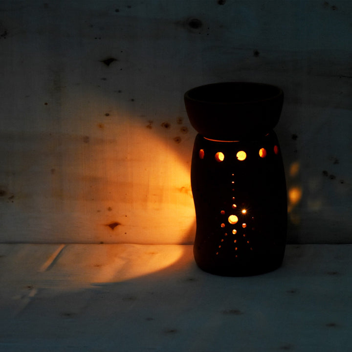 Terracotta Tealight Candle Holder With Aroma Diffuser | Aromatherapy