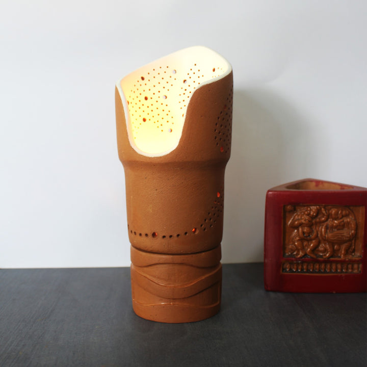 Lily Terracotta Candle Holder | Hand-Crafted | Modern Style