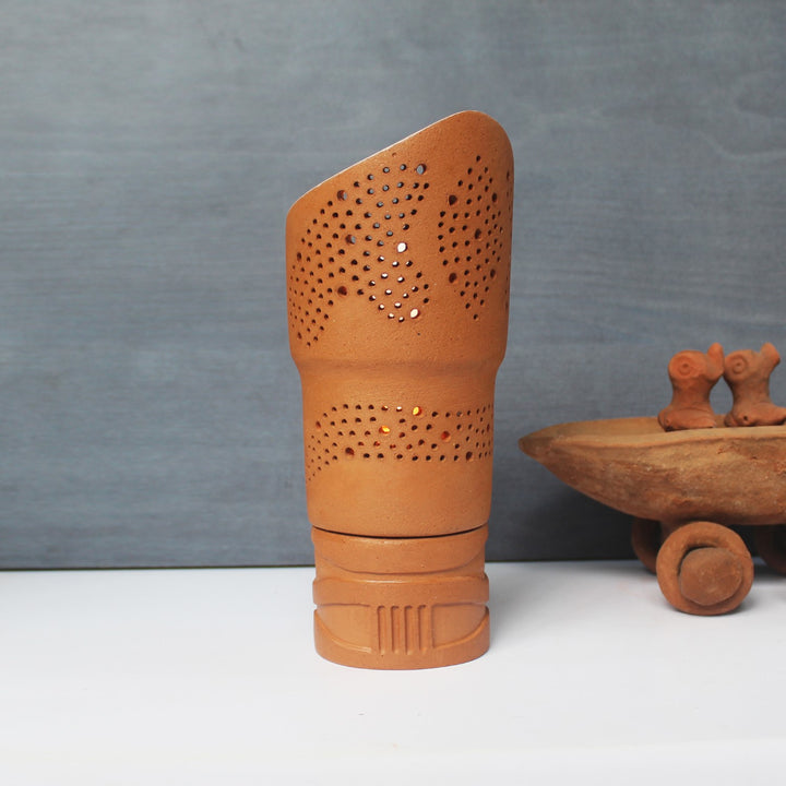 Lily Terracotta Candle Holder | Hand-Crafted | Modern Style