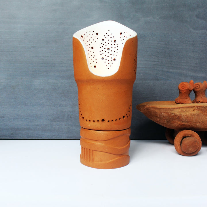 Lily Terracotta Candle Holder | Hand-Crafted | Modern Style