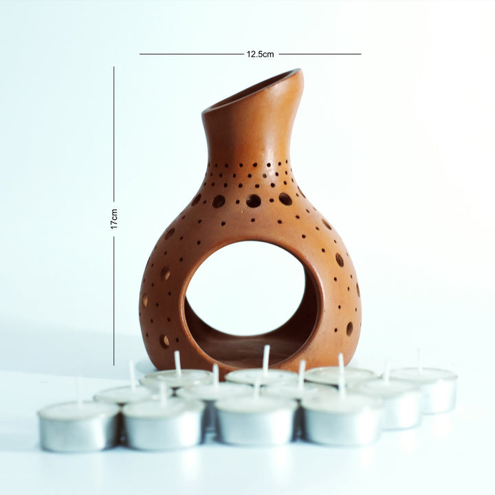 Terracotta Coco Candle Stand/Holder | Hand-Crafted | Clay Craft