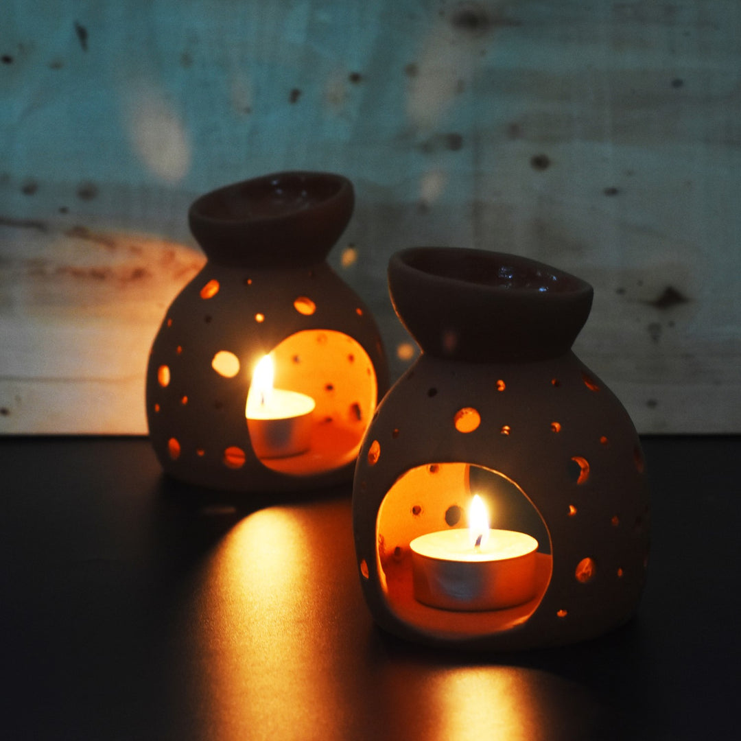 Coco Nano Aroma Diffuser Pot | Terracotta | Aromatherapy | Set of 2