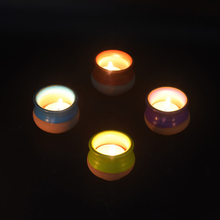 Handi Tealight Candle Holder | Terracotta | Hand-Crafted | Set Of 4