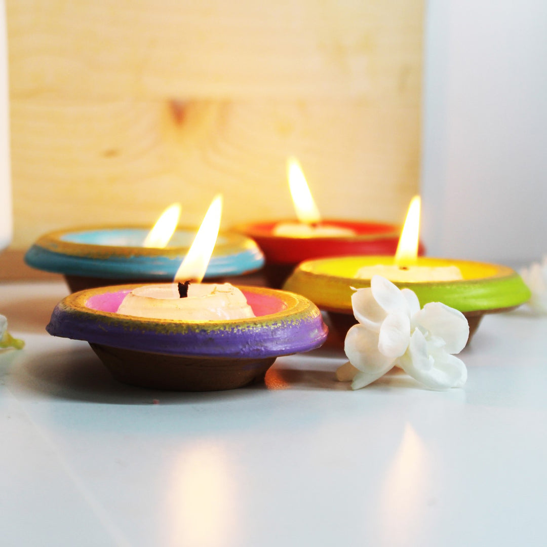 Plato Pot Tealight Candle Holder | Terracotta | Hand-Crafted | Set Of 4