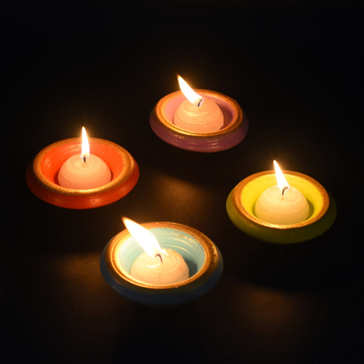 Plato Pot Tealight Candle Holder | Terracotta | Hand-Crafted | Set Of 4