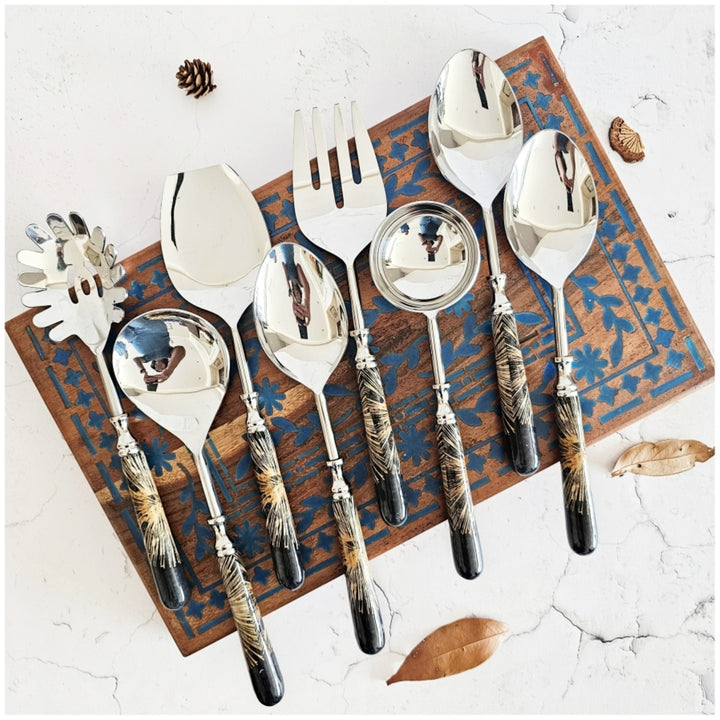 Constellation Serving Cutlery Set | Sophisticated Tableware Decor | Set Of 8