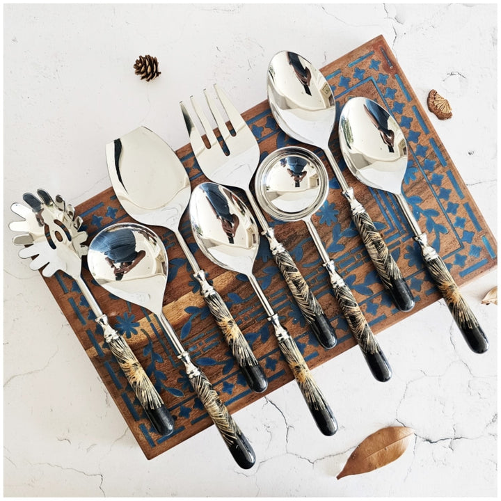 Constellation Serving Cutlery Set | Sophisticated Tableware Decor | Set Of 8