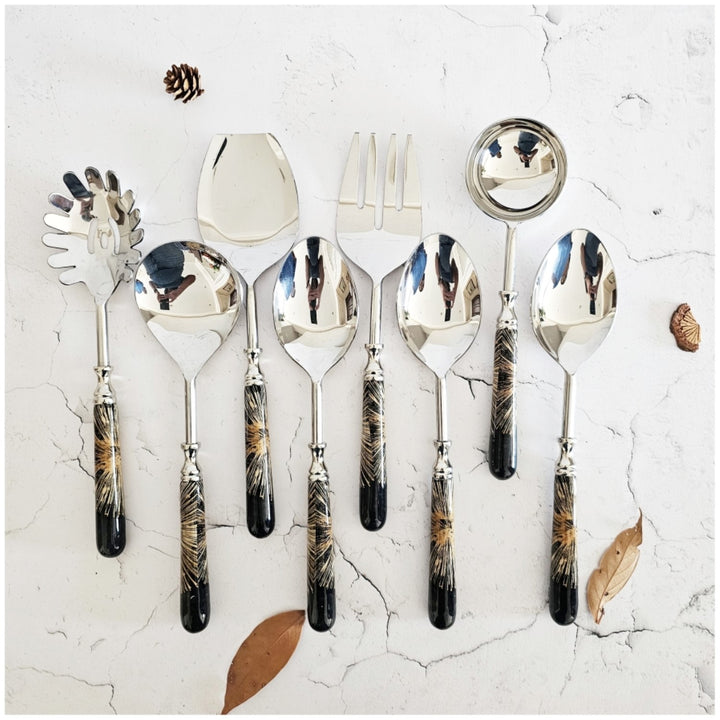 Constellation Serving Cutlery Set | Sophisticated Tableware Decor | Set Of 8