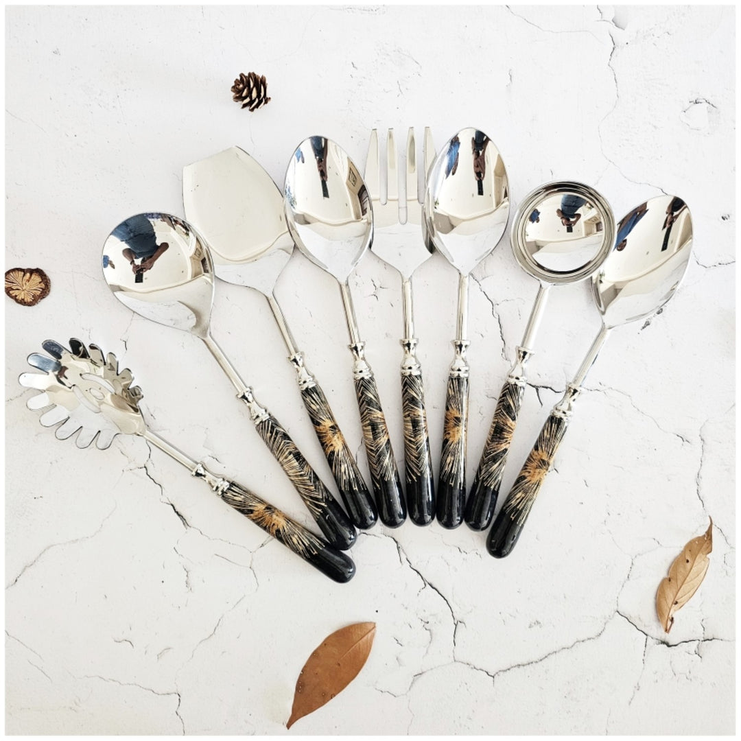 Constellation Serving Cutlery Set | Sophisticated Tableware Decor | Set Of 8