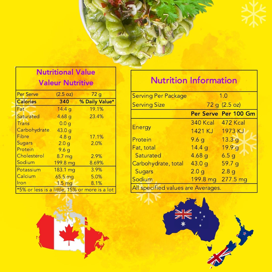 Silly Cilantrro Instant Pasta | Freeze Dried-Ready To Eat Food | Travel Friendly | 215 GM