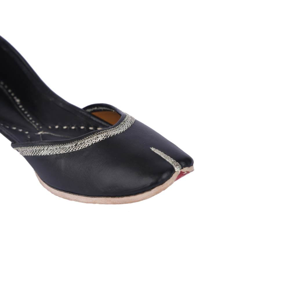 Charcoal Black Women Jutti  | Summery | Casual | Day Wear