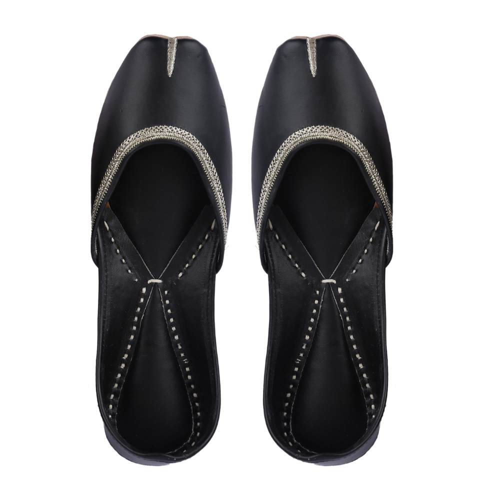 Charcoal Black Women Jutti  | Summery | Casual | Day Wear