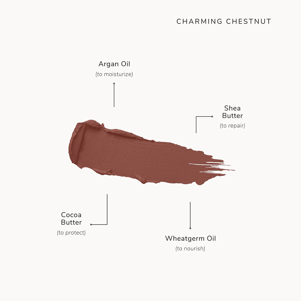 Earthy Taupe Brown Mini Lipstick | Créme | Charming Chestnut | Vegan | 1.8 GM