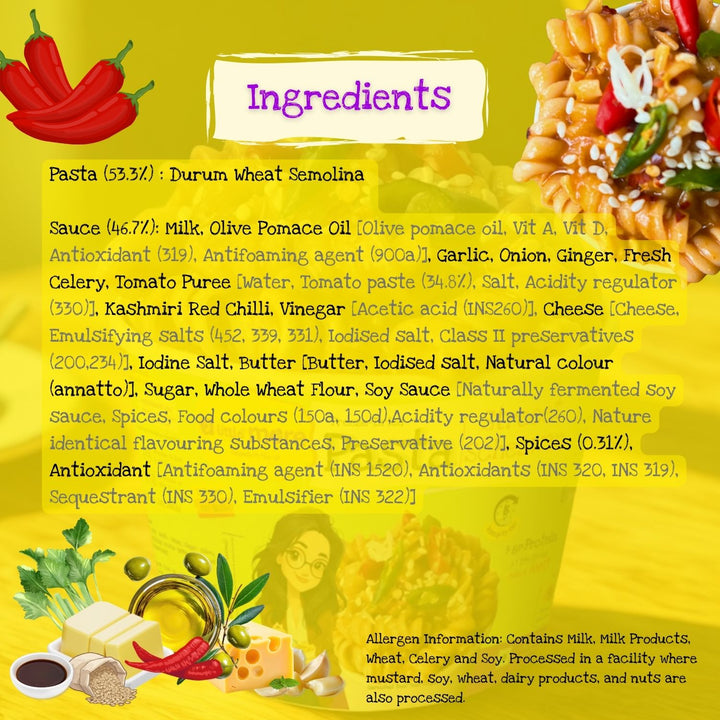 International Flavour Instant Pasta | Cheesy, Fiery and Signature Pack of 6