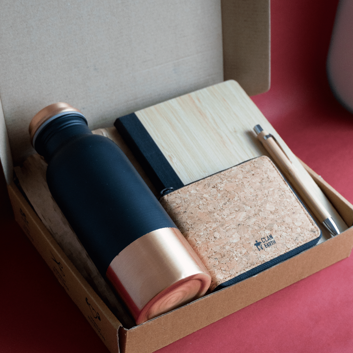 Gift Set | Stationery Combo with Wallet & Copper Bottle | Set of 4 Items