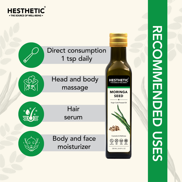 Cold Pressed Moringa Seed Oil | Healthful | Skin Nourish | Hair Care | Pure | Pet Bottle of 250 ML