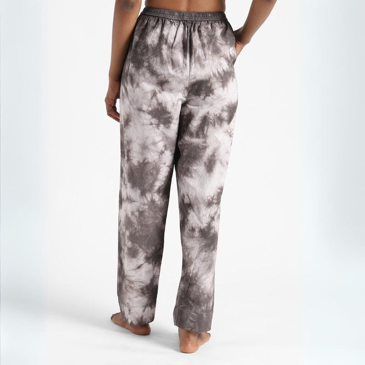 Cotton Tie & Dye Slim Fit Pants | Women's Stylish Summer Clothing | Black