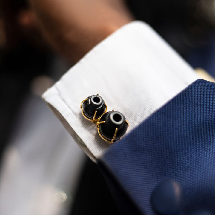 Cufflink Kalash | Crafted With Black Pottery | Sustainably Crafted | Brass Made