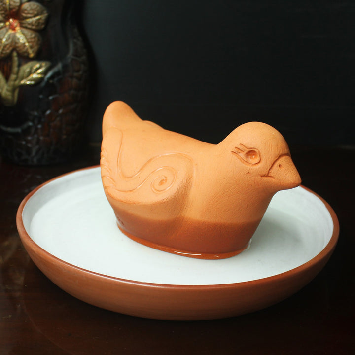 Terracotta Bird Aroma Diffuser Pot | Porous Clay | Aromatherapy