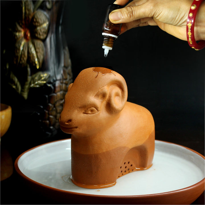 Capricorn Terracotta Aroma Diffuser | Porous Clay | Aromatherapy