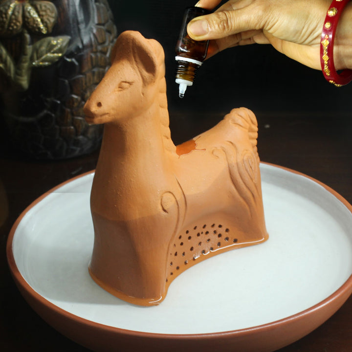 Horse Terracotta Aroma Diffuser | Porous Clay | Aromatherapy