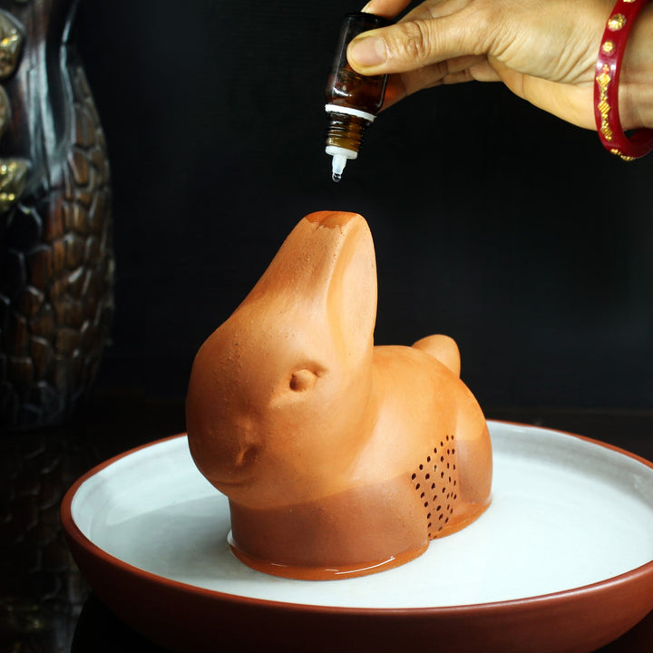 Rabbit Terracotta Aroma Diffuser | Porous Clay | Aromatherapy