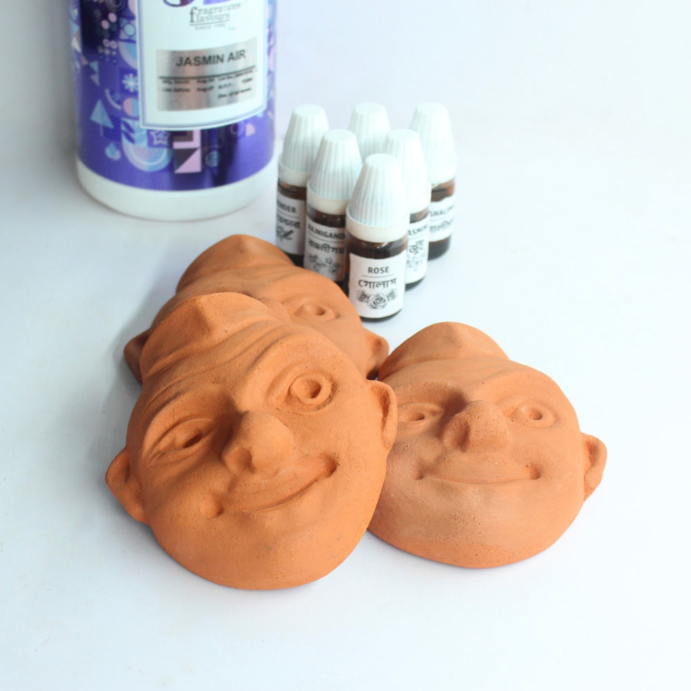 Double Face Terracotta Aroma Diffuser | Porous Clay | Aromatherapy