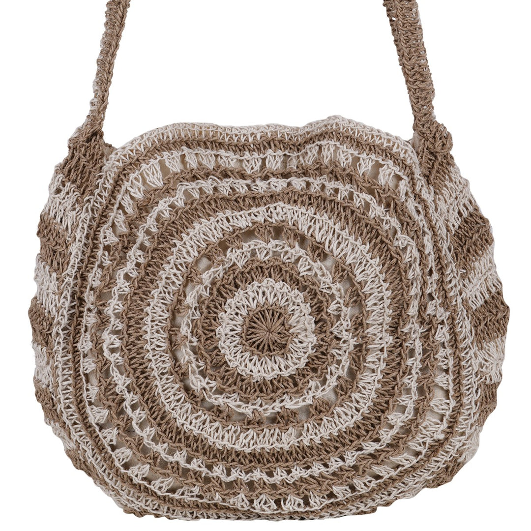 The Mandala Women Hand Bag | Hand-Crochet | Jute | Brown