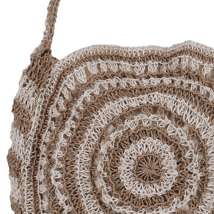 The Mandala Women Hand Bag | Hand-Crochet | Jute | Brown